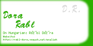 dora rabl business card